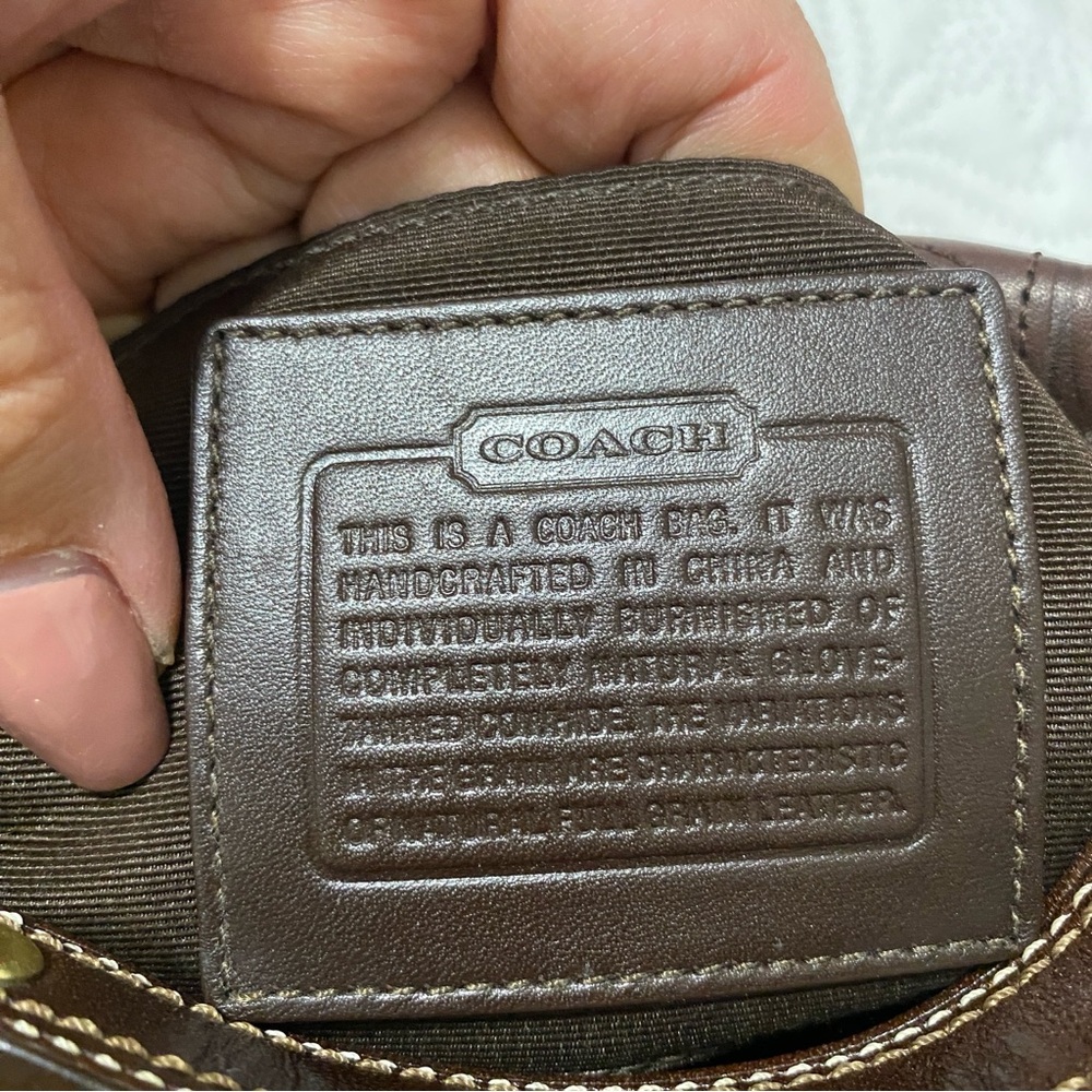 Coach Embroidered Leather Handbag - Picture 13 of 13